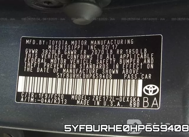 5YFBURHE0HP659408 фото 10