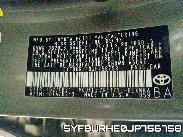 5YFBURHE0JP756758 фото 2