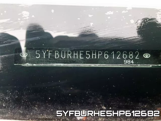 5YFBURHE5HP612682 фото 2