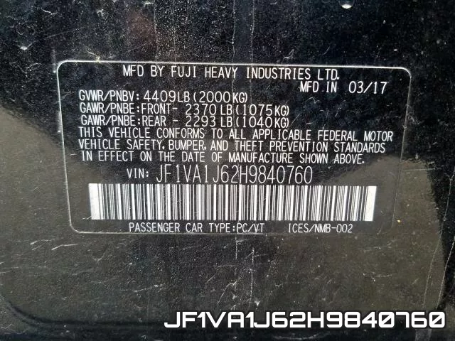JF1VA1J62H9840760 фото 2