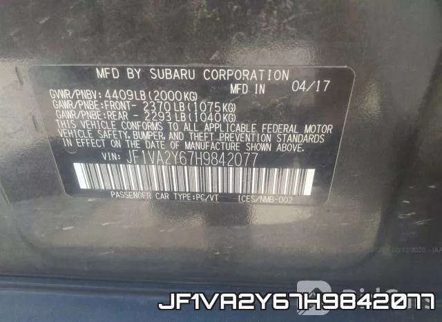 JF1VA2Y67H9842077 фото 10