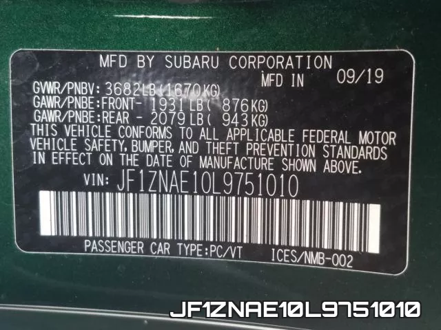 JF1ZNAE10L9751010 фото 2
