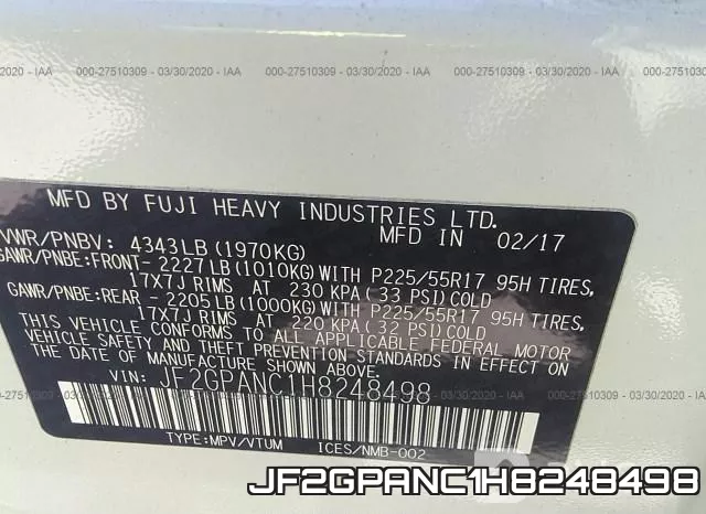 JF2GPANC1H8248498 фото 10