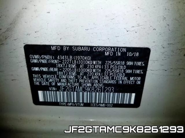 JF2GTAMC9K8261293 фото 2