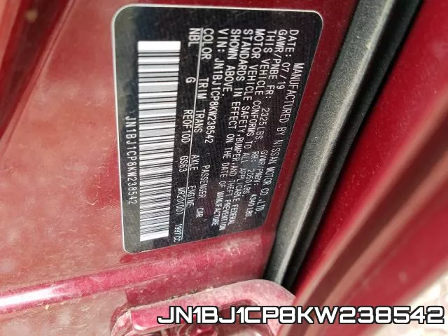 JN1BJ1CP8KW238542 фото 2