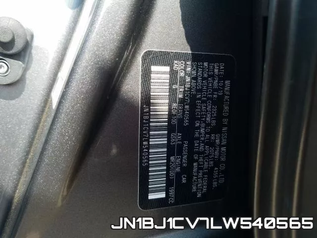 JN1BJ1CV7LW540565 фото 2