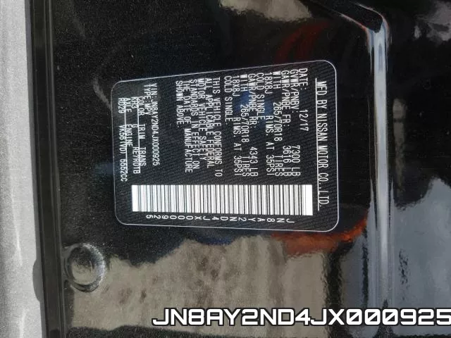 JN8AY2ND4JX000925 фото 2