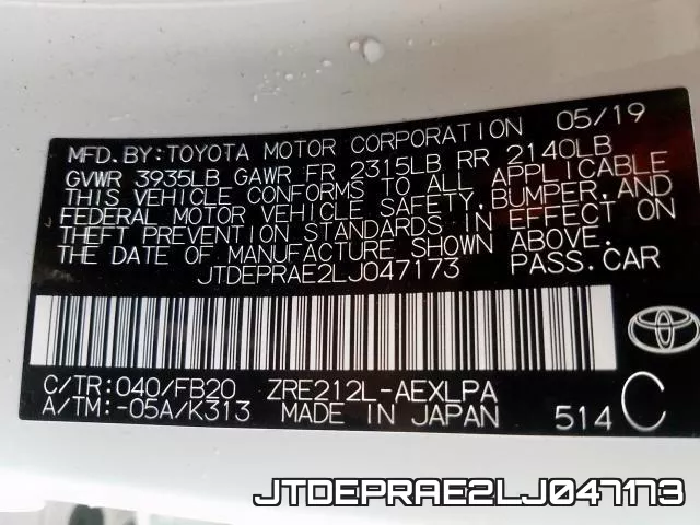JTDEPRAE2LJ047173 фото 2