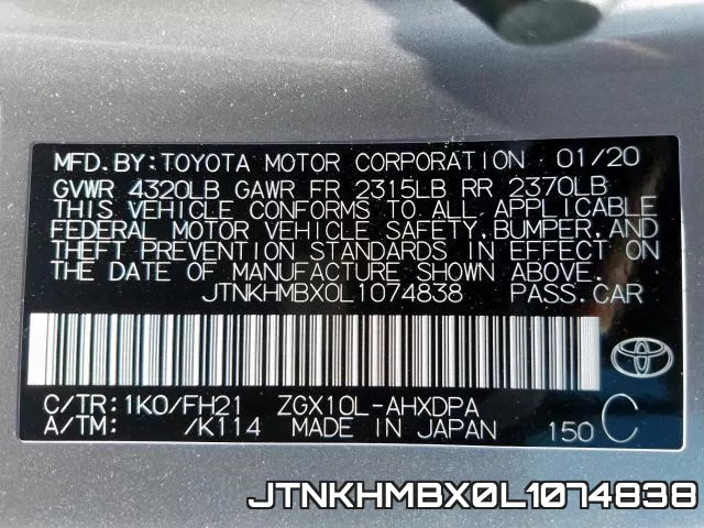 JTNKHMBX0L1074838 фото 2