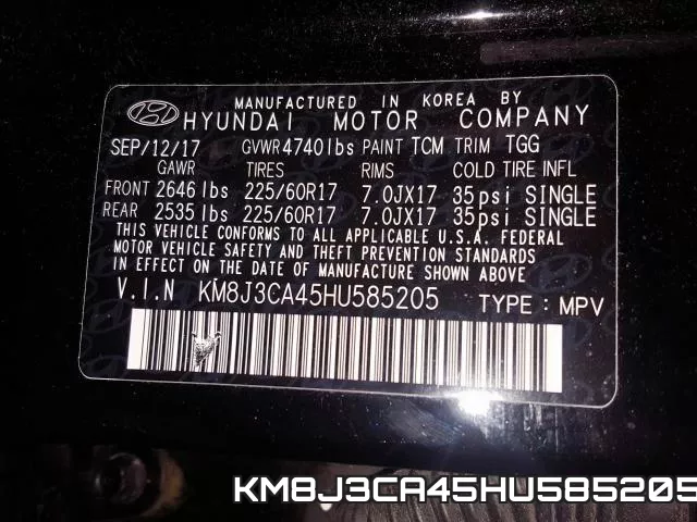 KM8J3CA45HU585205 фото 2