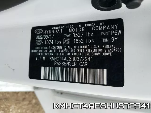 KMHCT4AE3HU372941 фото 2