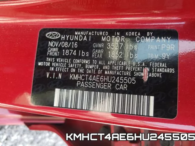 KMHCT4AE6HU245505 фото 2