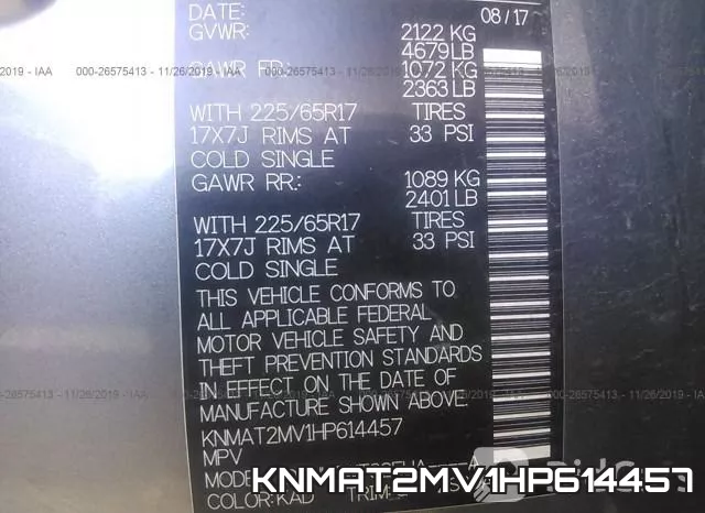 KNMAT2MV1HP614457 фото 10