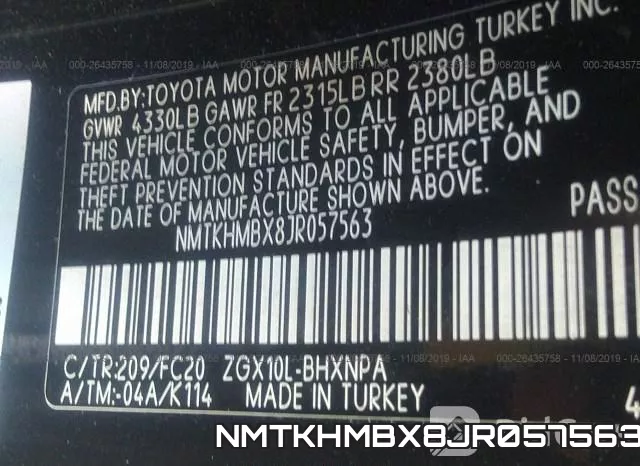 NMTKHMBX8JR057563 фото 10