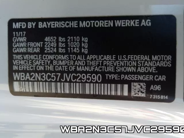 WBA2N3C57JVC29590 фото 2
