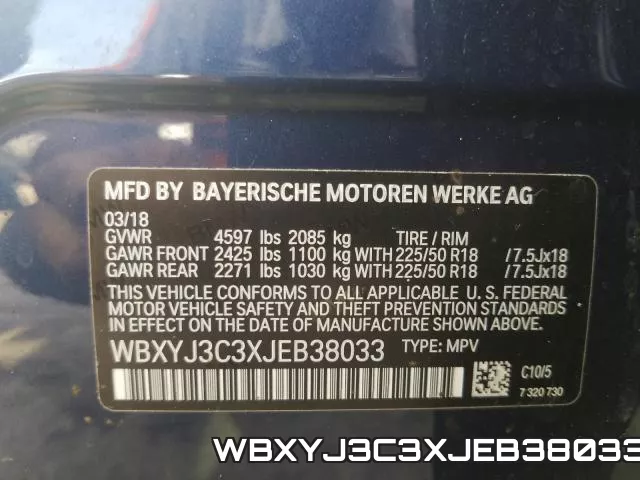 WBXYJ3C3XJEB38033 фото 2