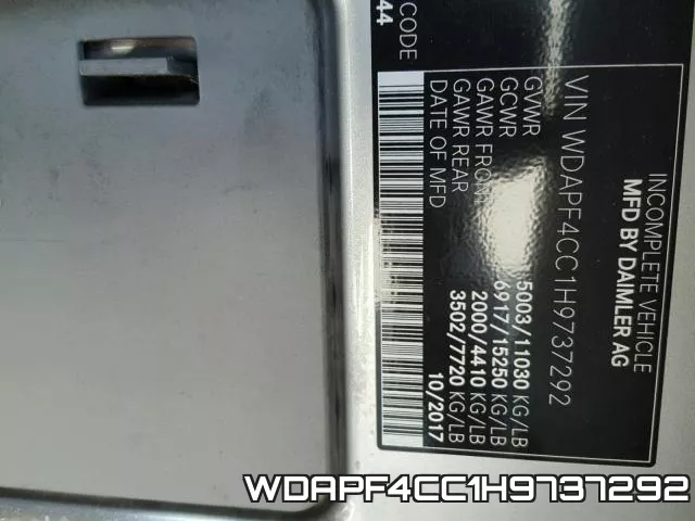 WDAPF4CC1H9737292 фото 2