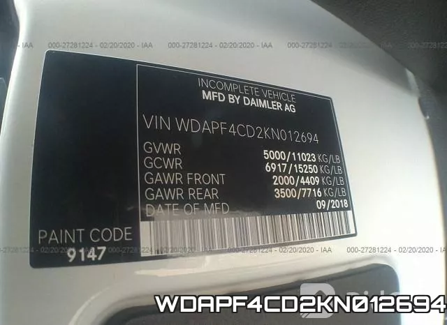 WDAPF4CD2KN012694 фото 10