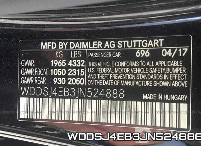 WDDSJ4EB3JN524888 фото 10