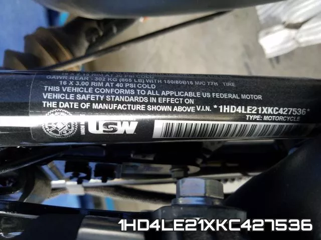 1HD4LE21XKC427536 фото 2