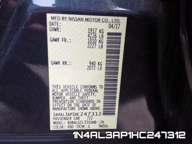 1N4AL3AP1HC247312 фото 2