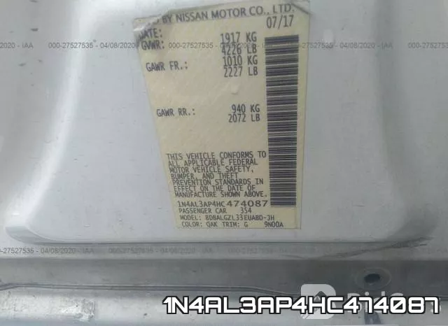 1N4AL3AP4HC474087 фото 9