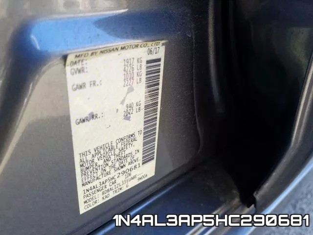 1N4AL3AP5HC290681 фото 2
