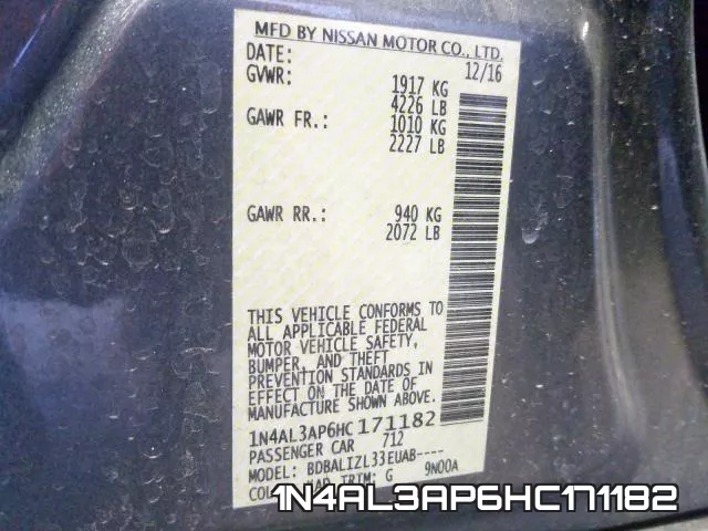 1N4AL3AP6HC171182 фото 2