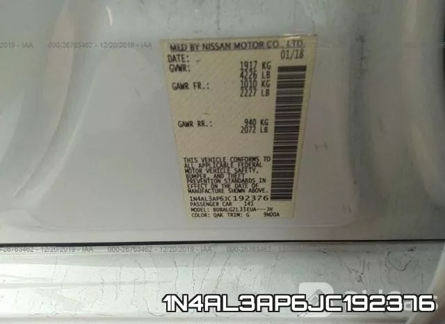 1N4AL3AP6JC192376 фото 10