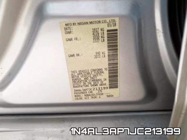 1N4AL3AP7JC213199 фото 2