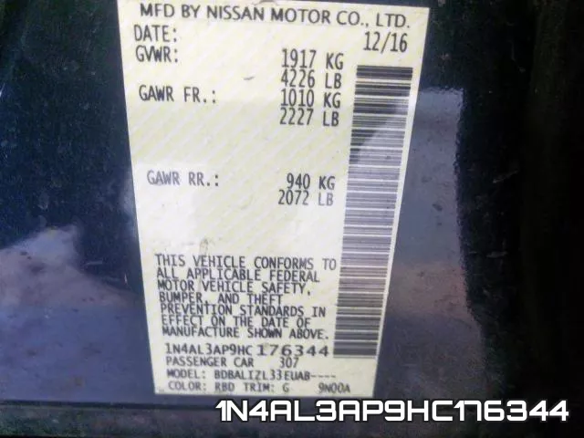 1N4AL3AP9HC176344 фото 2