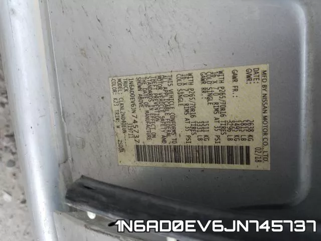 1N6AD0EV6JN745737 фото 2