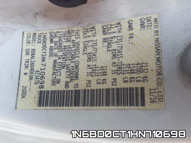 1N6BD0CT1HN710698 фото 2