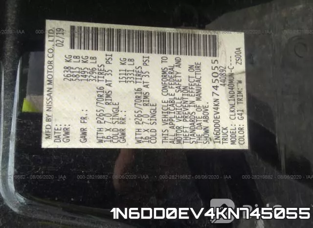 1N6DD0EV4KN745055 фото 10