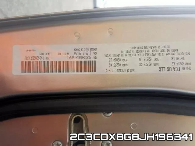 2C3CDXBG8JH196341 фото 2