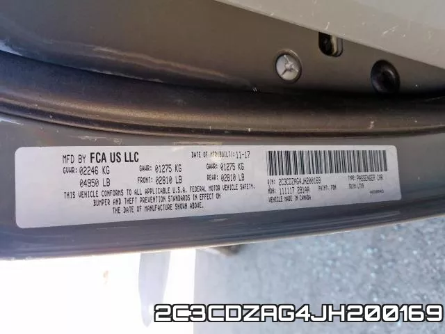 2C3CDZAG4JH200169 фото 2