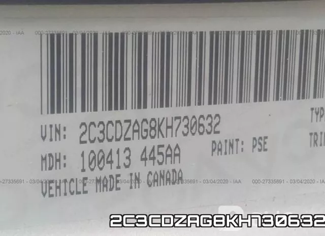 2C3CDZAG8KH730632 фото 10