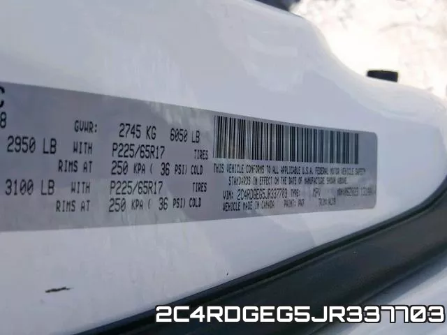 2C4RDGEG5JR337703 фото 2