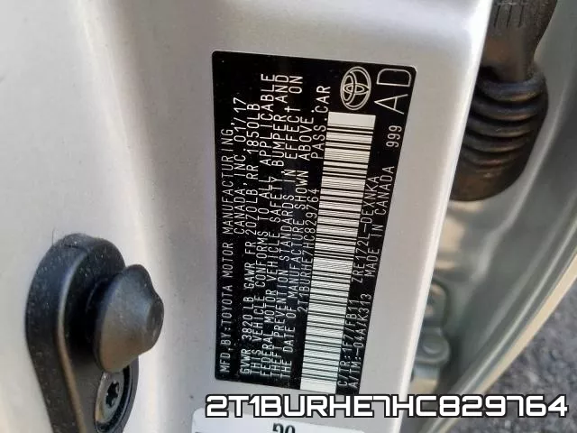 2T1BURHE7HC829764 фото 2