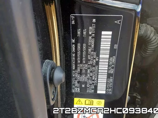 2T2BZMCA2HC093840 фото 2