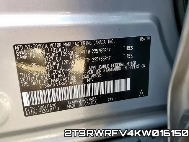 2T3RWRFV4KW016150 фото 2