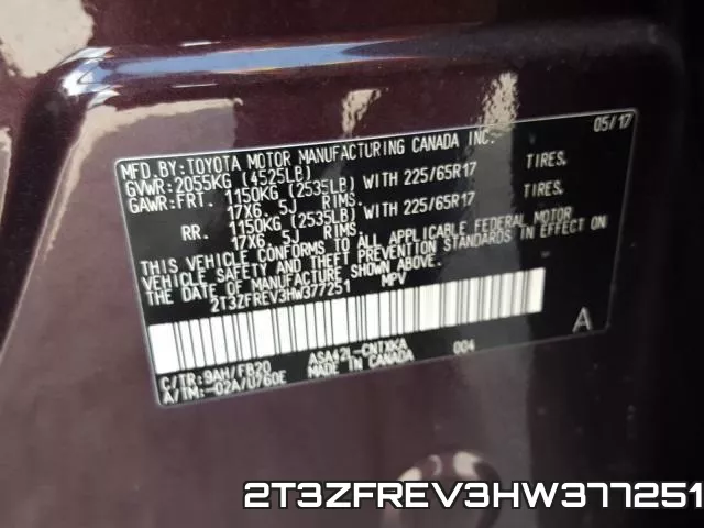2T3ZFREV3HW377251 фото 2