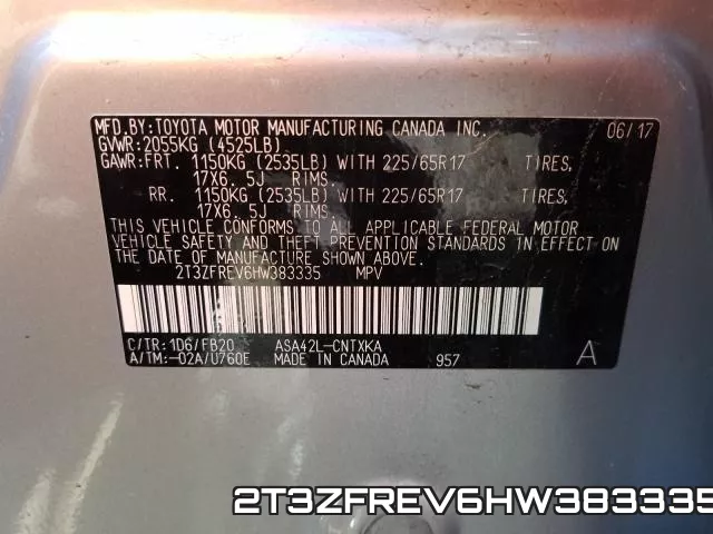 2T3ZFREV6HW383335 фото 2