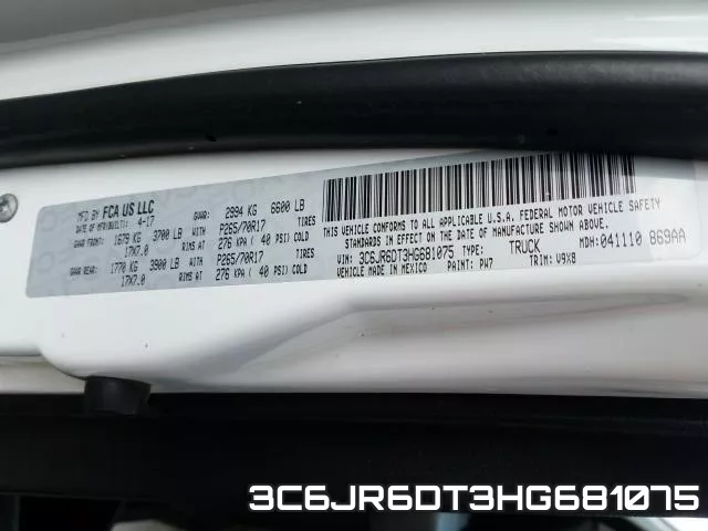 3C6JR6DT3HG681075 фото 2