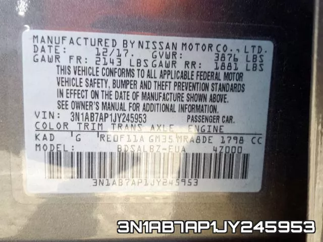3N1AB7AP1JY245953 фото 2