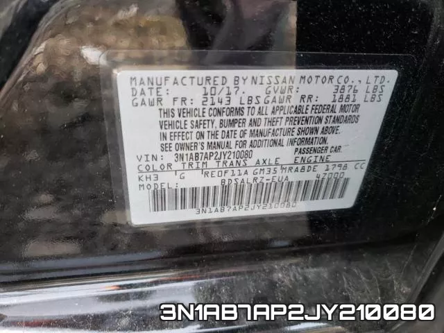 3N1AB7AP2JY210080 фото 2