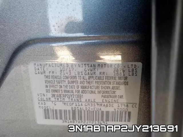 3N1AB7AP2JY213691 фото 2