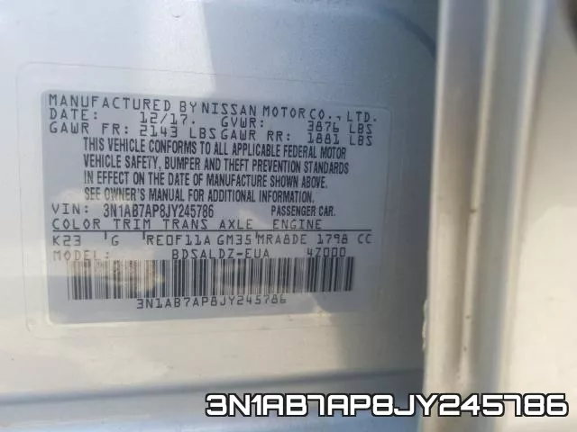 3N1AB7AP8JY245786 фото 2