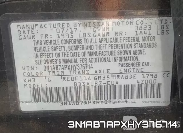 3N1AB7APXHY376714 фото 10