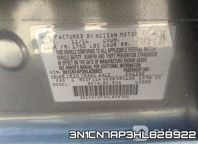 3N1CN7AP3HL828922 фото 10